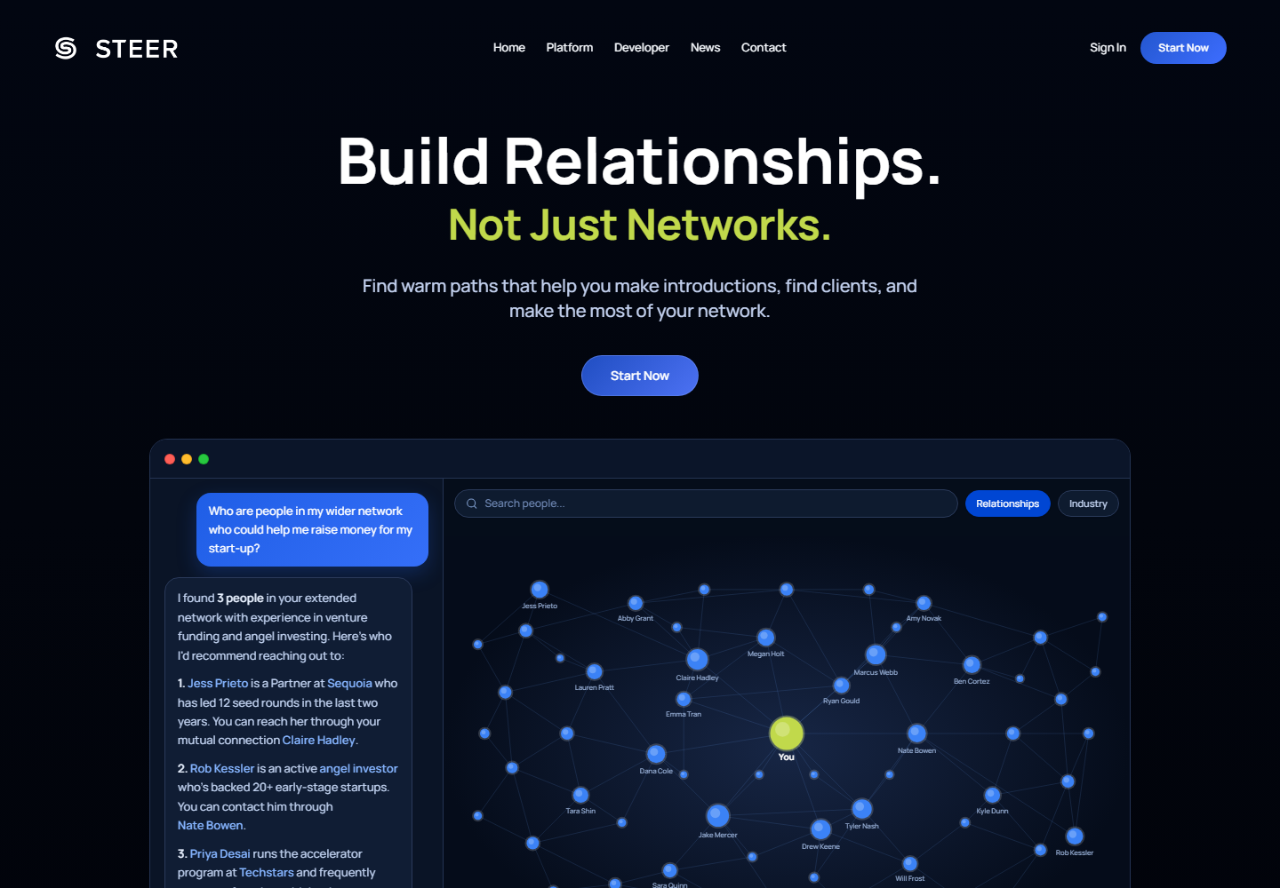 Steer AI website